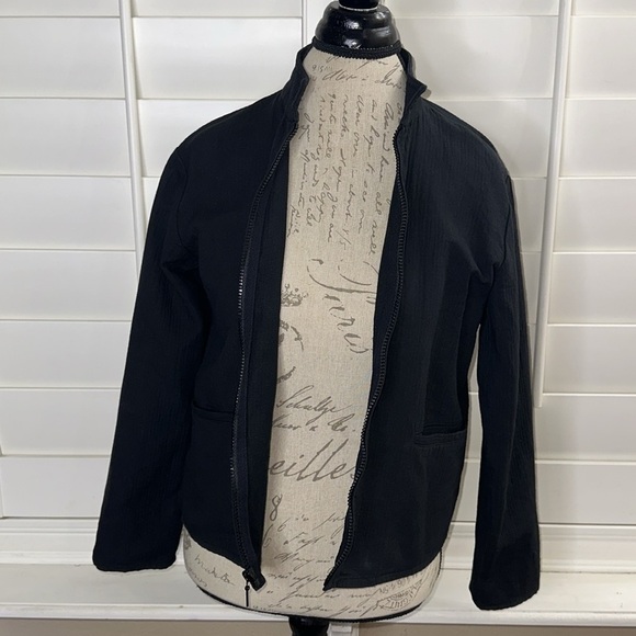 Eileen Fisher Cotton Zip Up Jacket - Picture 2 of 12